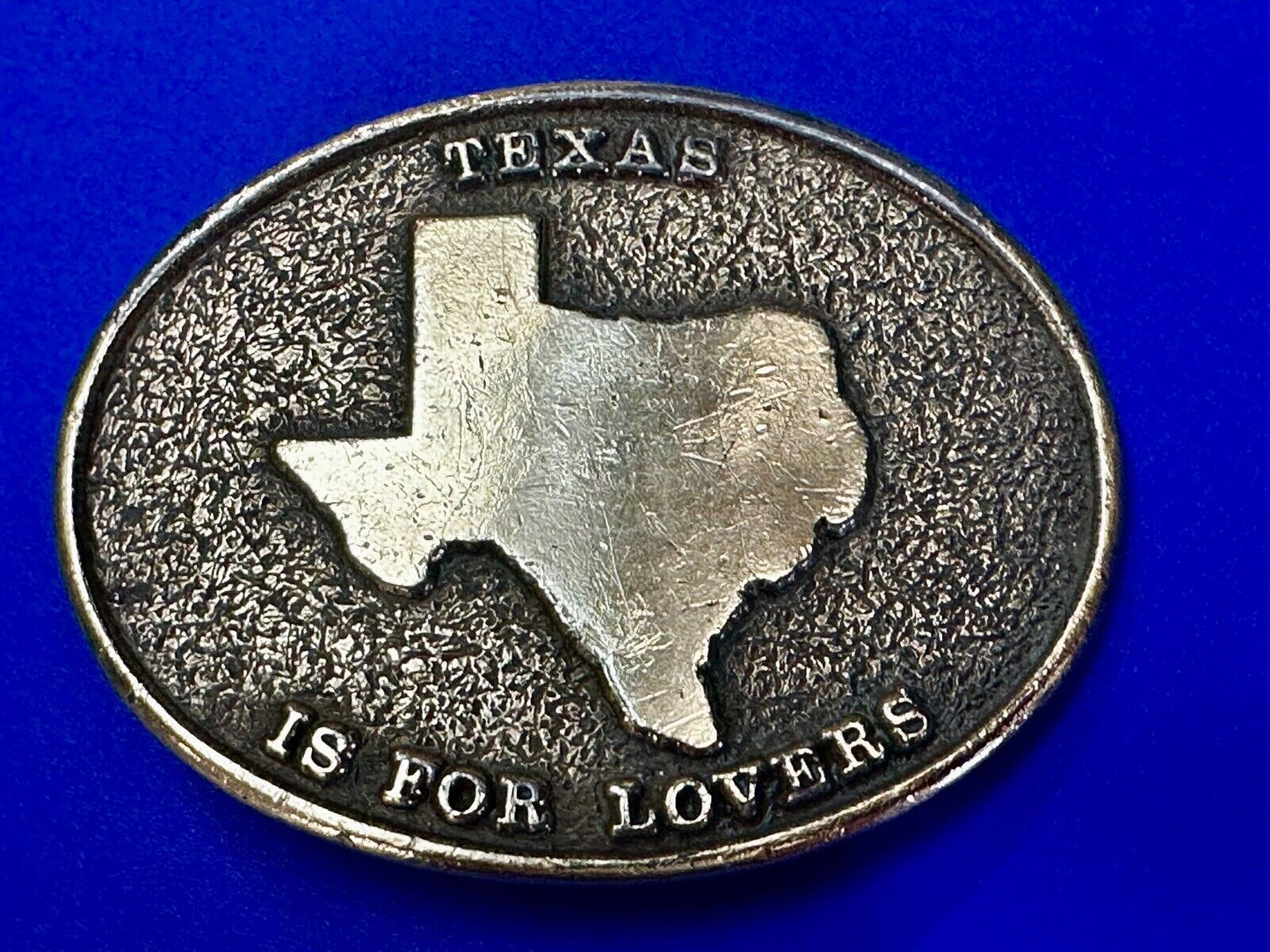 Texas is for Lovers EARLY Vintage 1976 Koleaco Belt Buckle