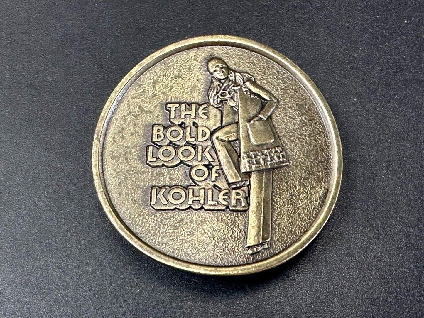 The Bold Look of Kohler - Vintage 1977 Lewis round Limited Edition belt buckle