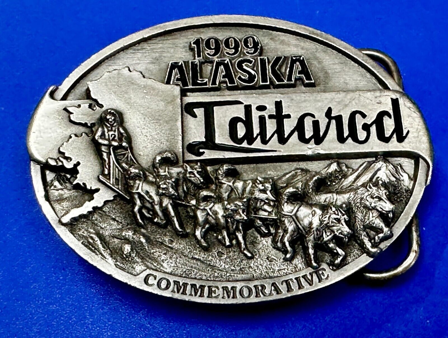 1999 Alaska Iditarod Commemorative Belt Buckle by Siskiyou
