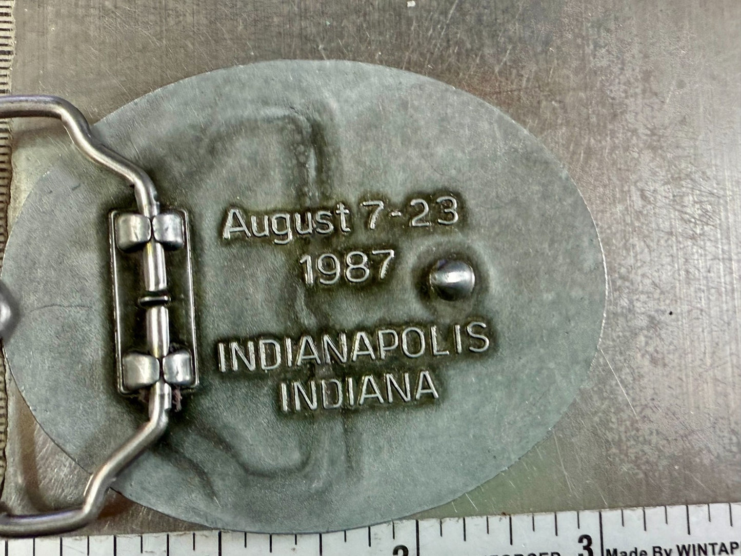 1987 USA U.S. Shooting Team Pan Am Games Commemorative NOS Belt Buckle