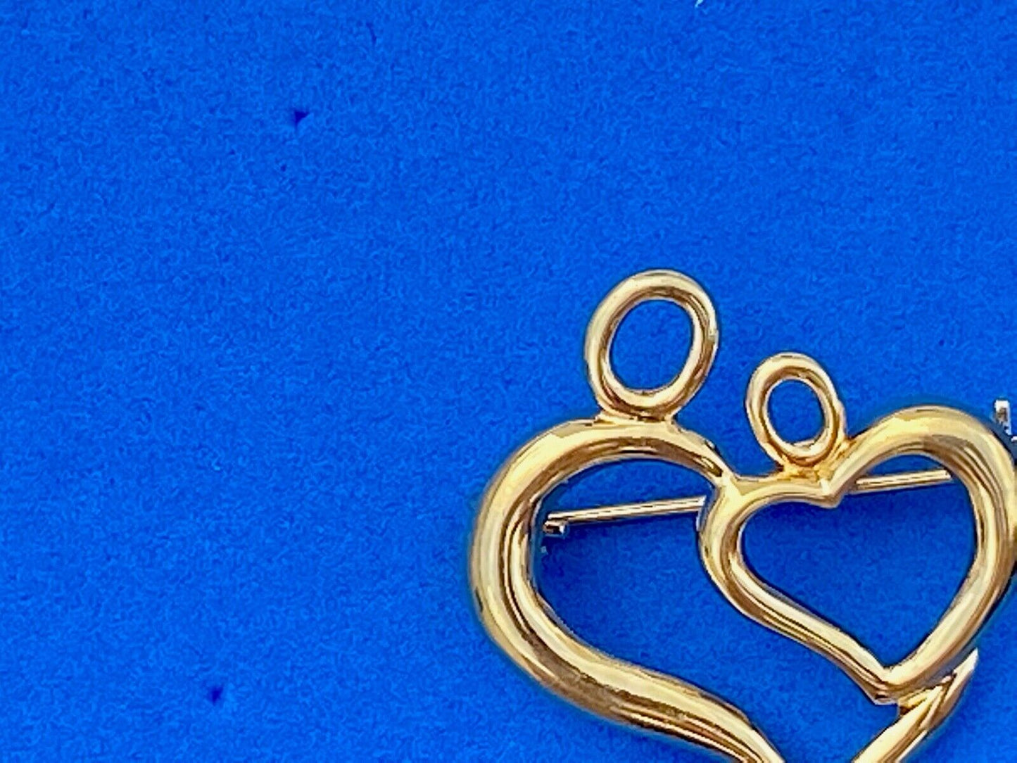 Vintage Brooch Scatter Pin Tie Tac Signed CTA Heart Victorian Antiqued