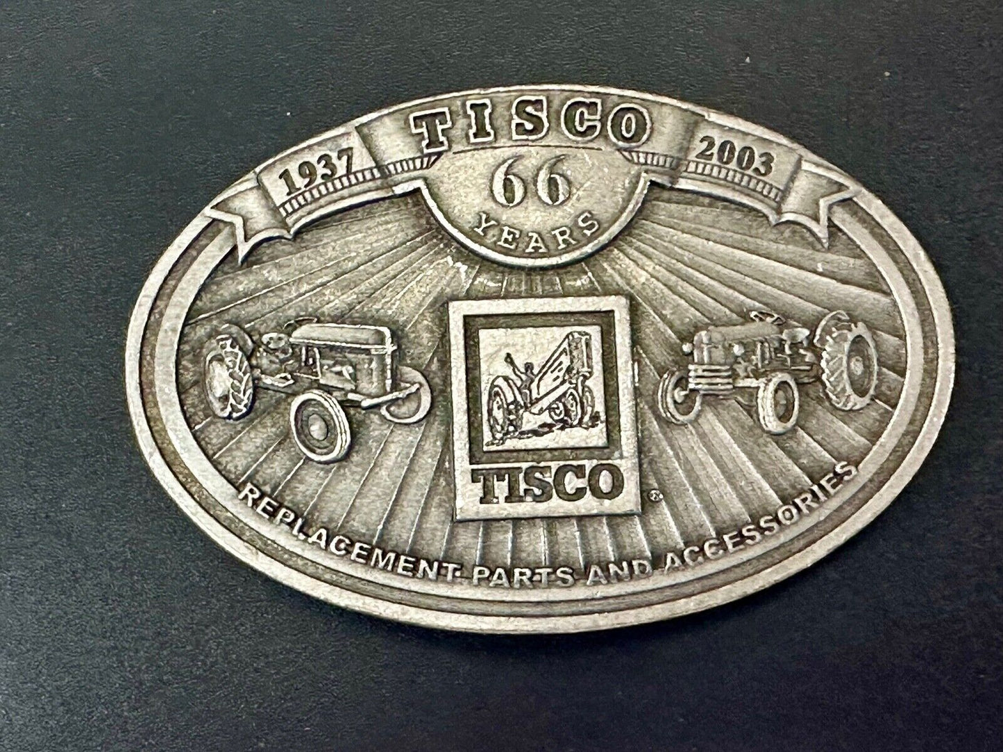 Tisco Farm Tractor Replacement Parts and Accessories vintage 2003 belt buckle