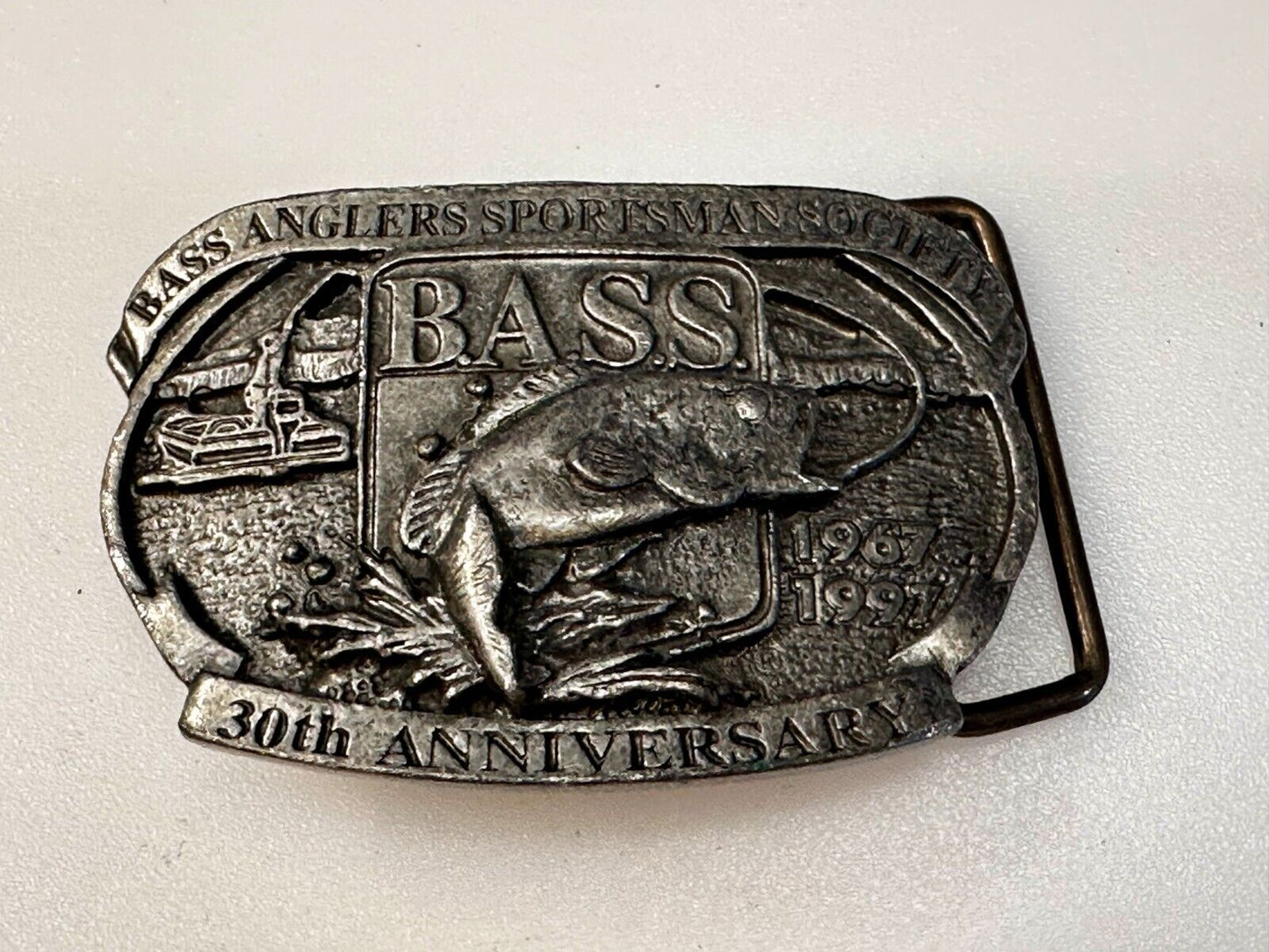 Bass Anglers Sportsman Society 30th Anniversary Club Belt Buckle