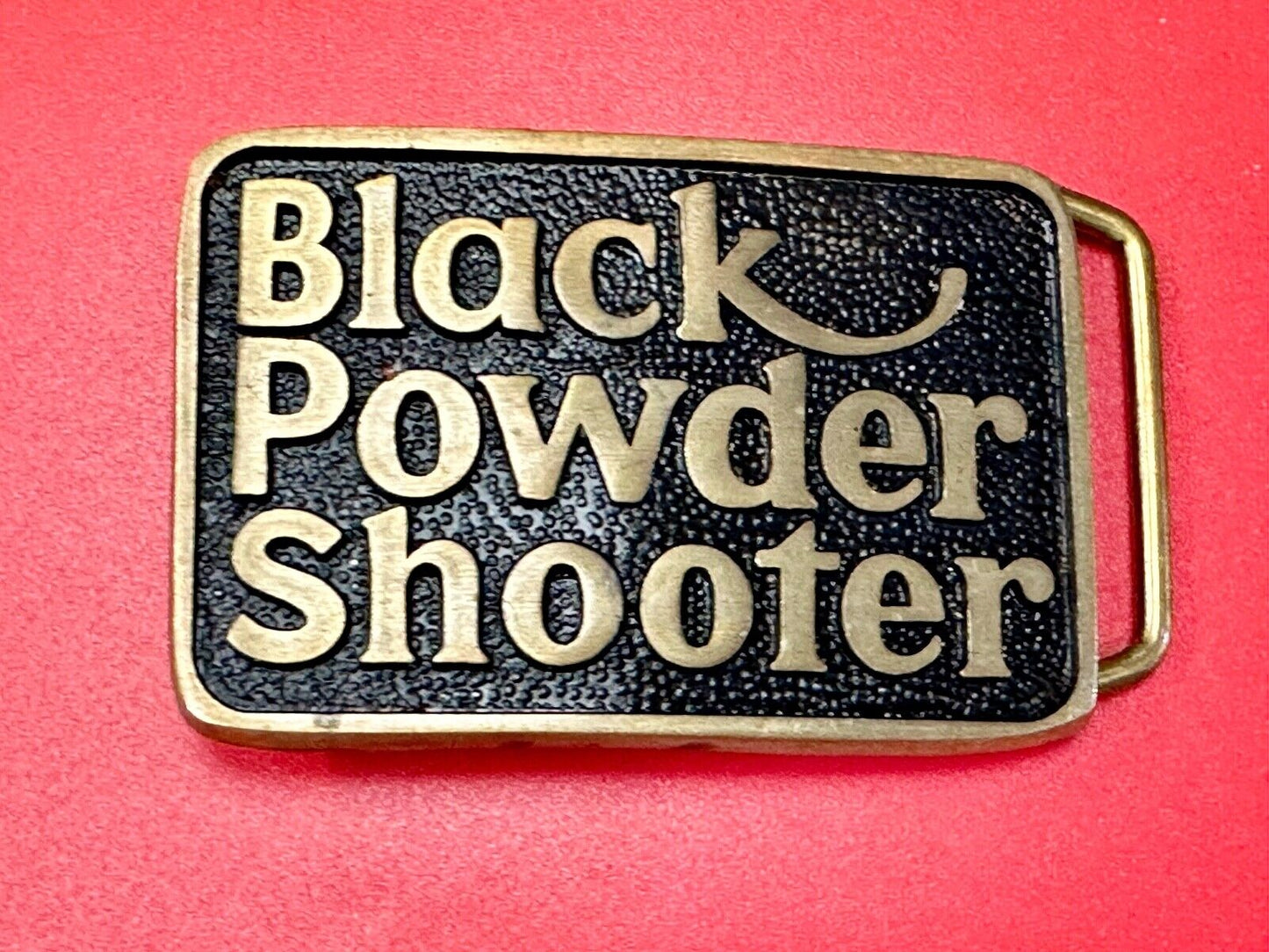 Black Powder Shooter Guns & Ammo Vintage Solid Brass belt buckle by BTS