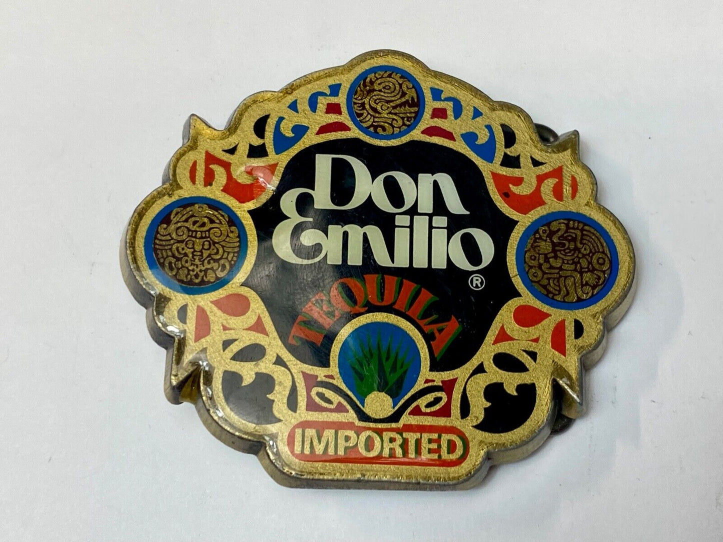 Vintage Don Emilio Belt Buckle Collectors Imported Tequila Advertising