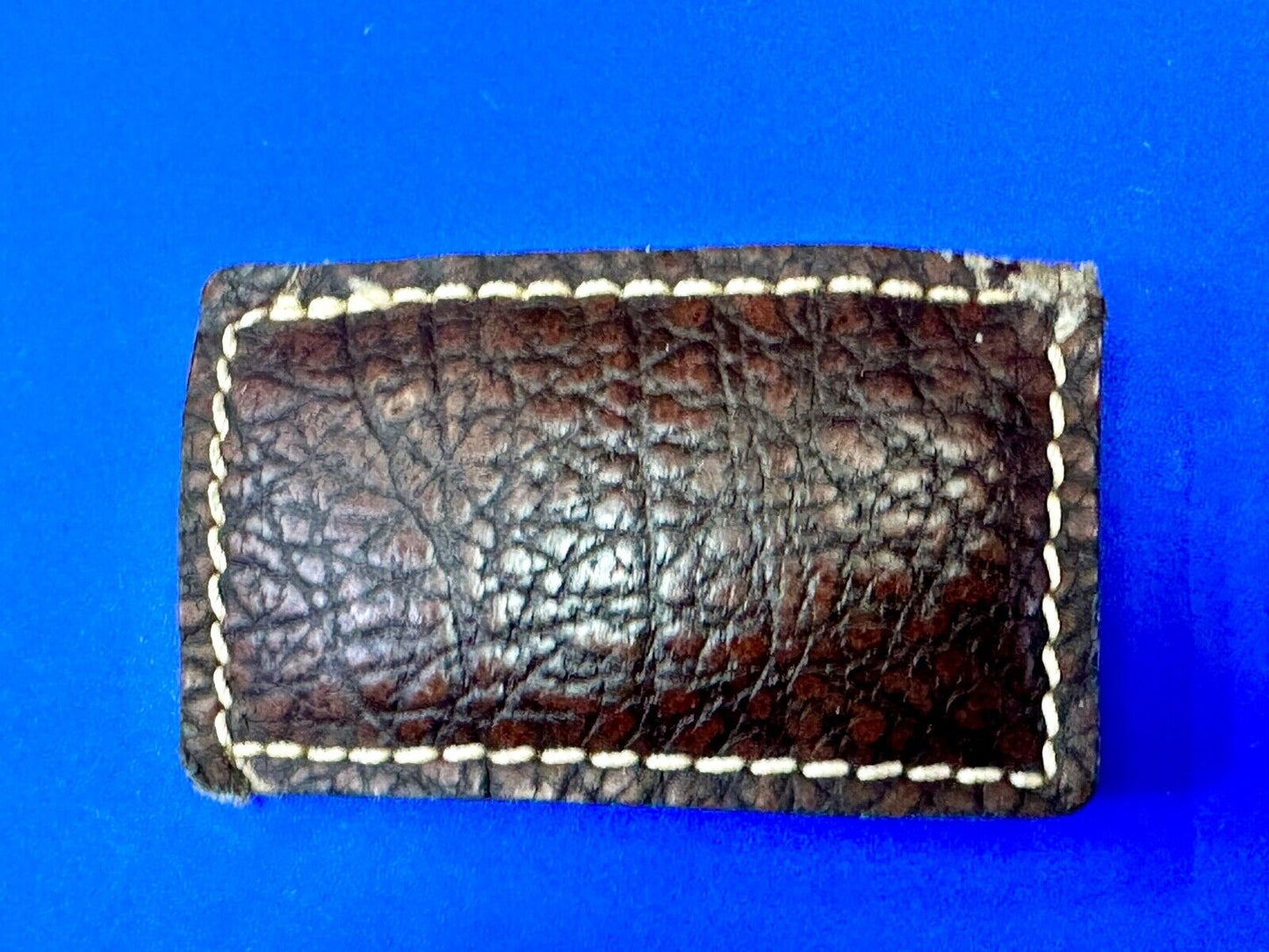 vintage brown leather belt buckle to restore
