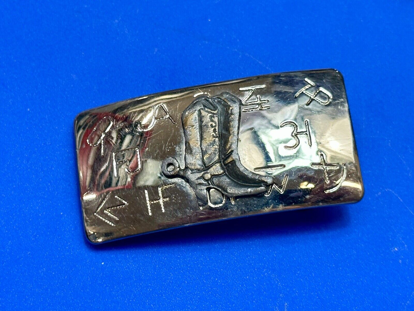 Vintage Chambers cowboy boots western cowboys cowgirls belt buckle