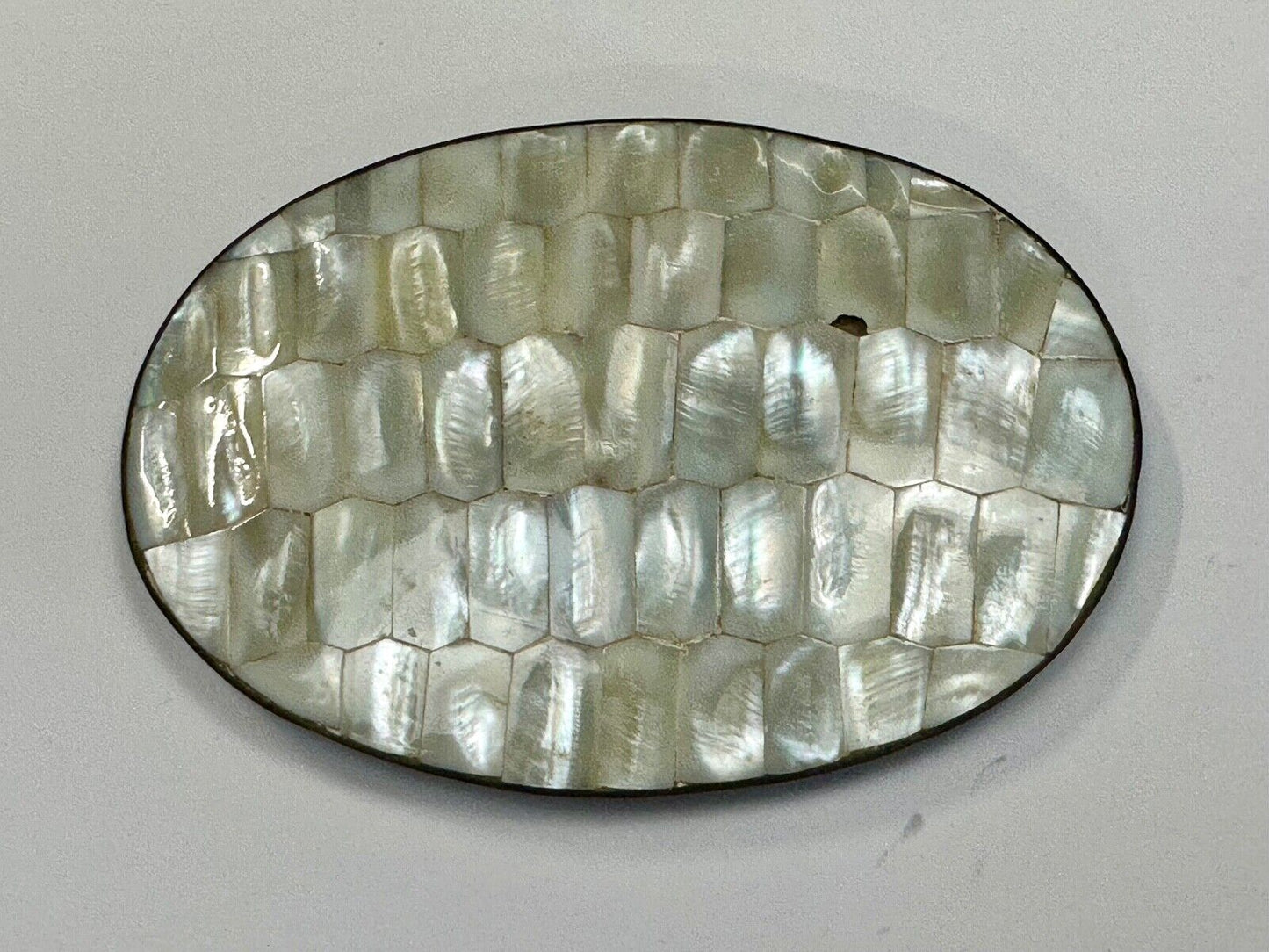 Beautiful Vintage shell theme natural brass belt slide buckle