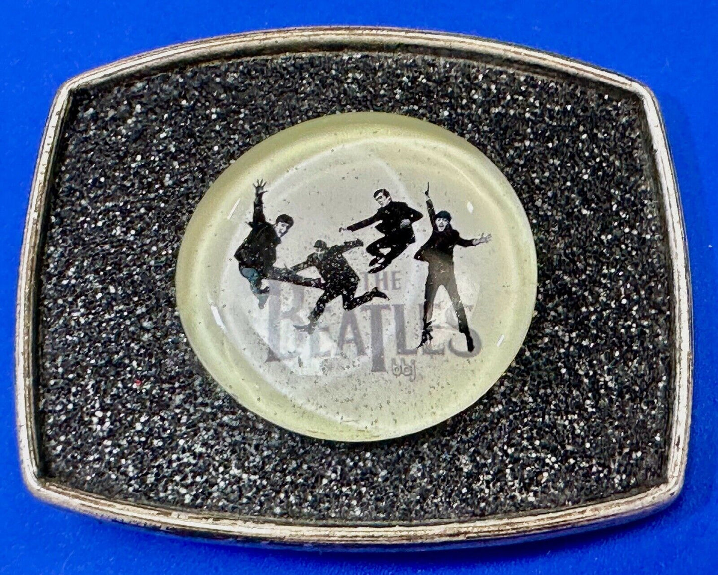 The Beatles - Black White Round Centerpiece belt buckle by Century Canada