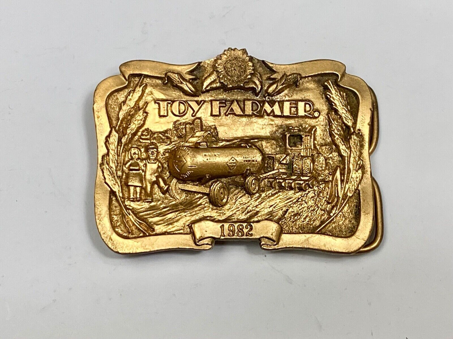 Vintage 1982 Toy Farmer Belt Buckle In Wonderful Condition