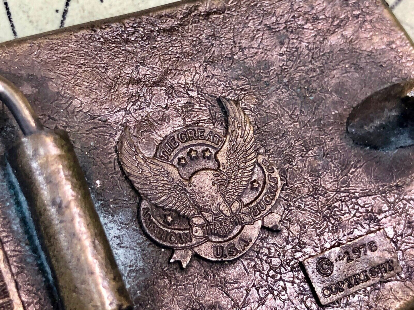 VINTAGE 1976 Western Eagle by the great American Belt Buckle company
