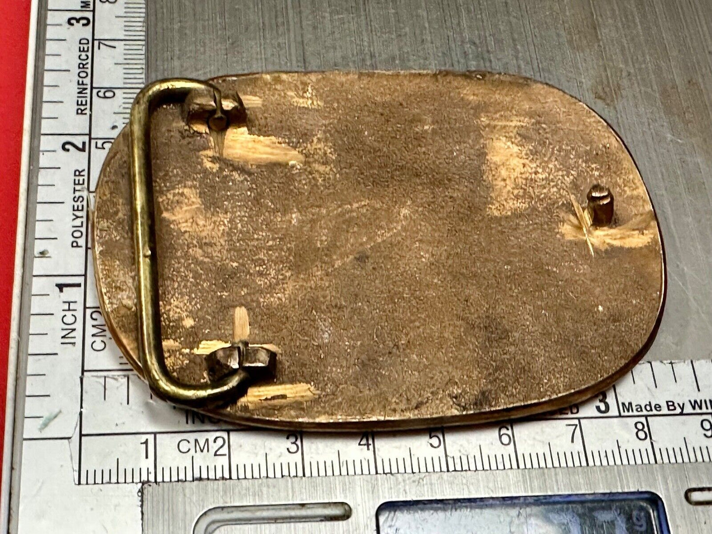 Vintage 1980 MCA crane Construction Street Heavy Equipment belt buckle