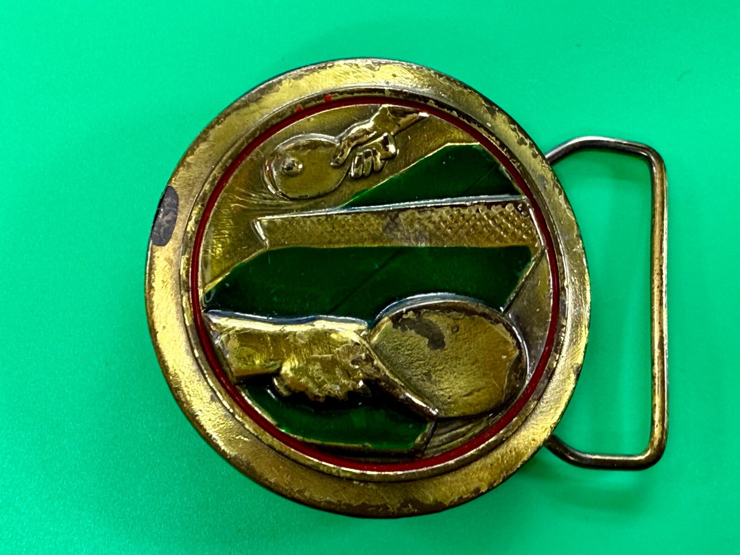 Table Tennis Ping Pong Racket Sports Limited Edition Vintage 1977 Belt Buckle
