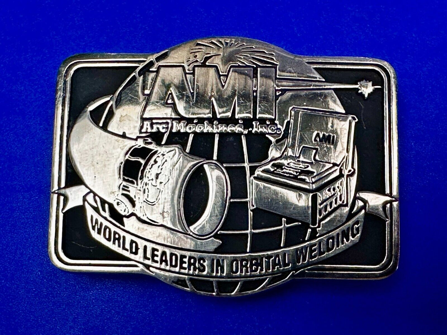 Arc Orbital Welding Machine's Inc World Leaders Advertisement Promo Belt Buckle