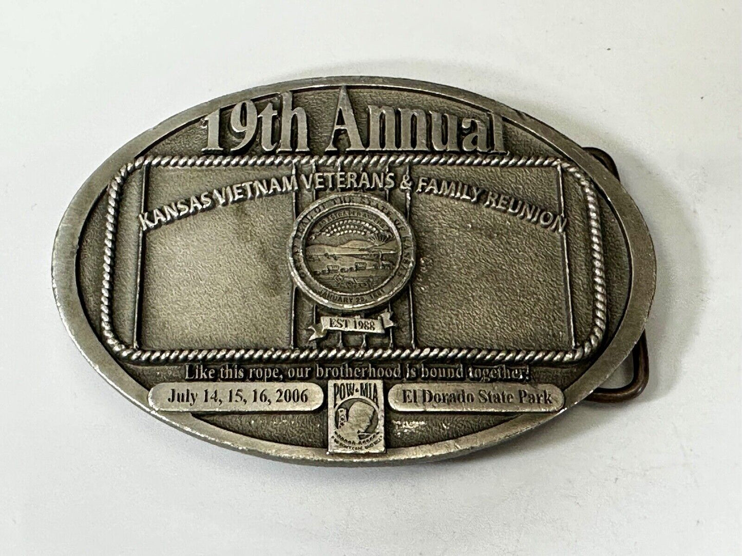 The Kansas Vietnam Veterans Family Reunion 19th Annual Commemorative Belt Buckle
