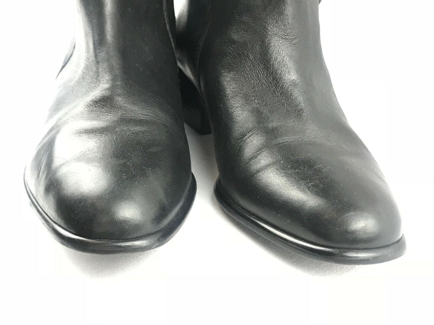 BANDOLINO Black Leather Tall Riding Boot w/ Buckle 5.5