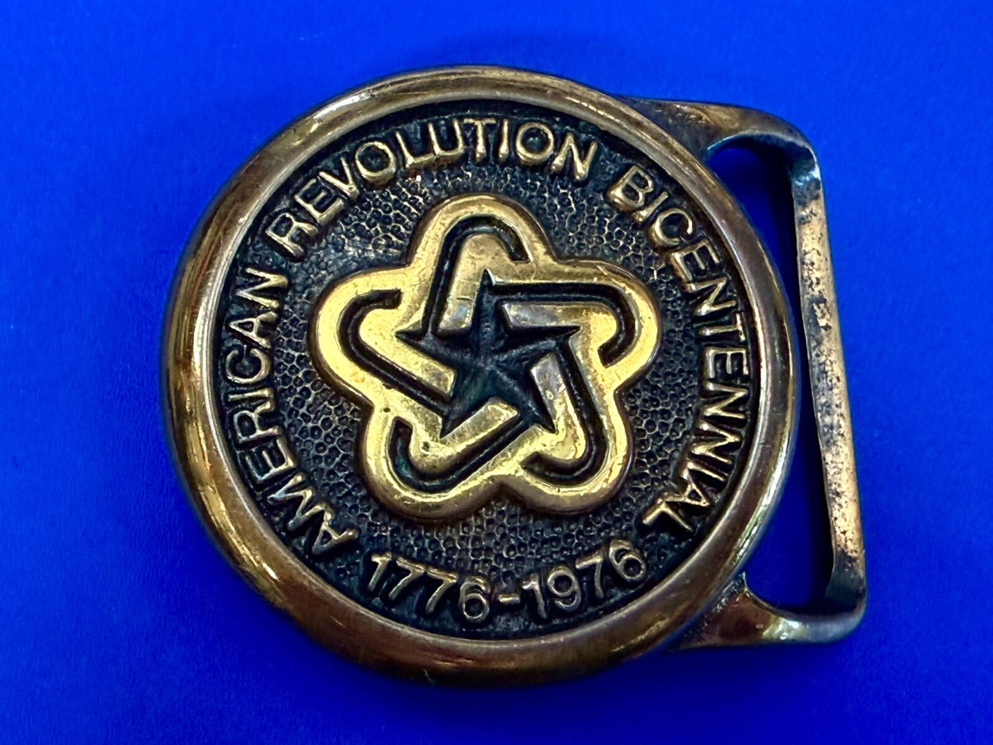 American Revolution Bicentennial Solid Brass Taylor Music Nashville Belt Buckle