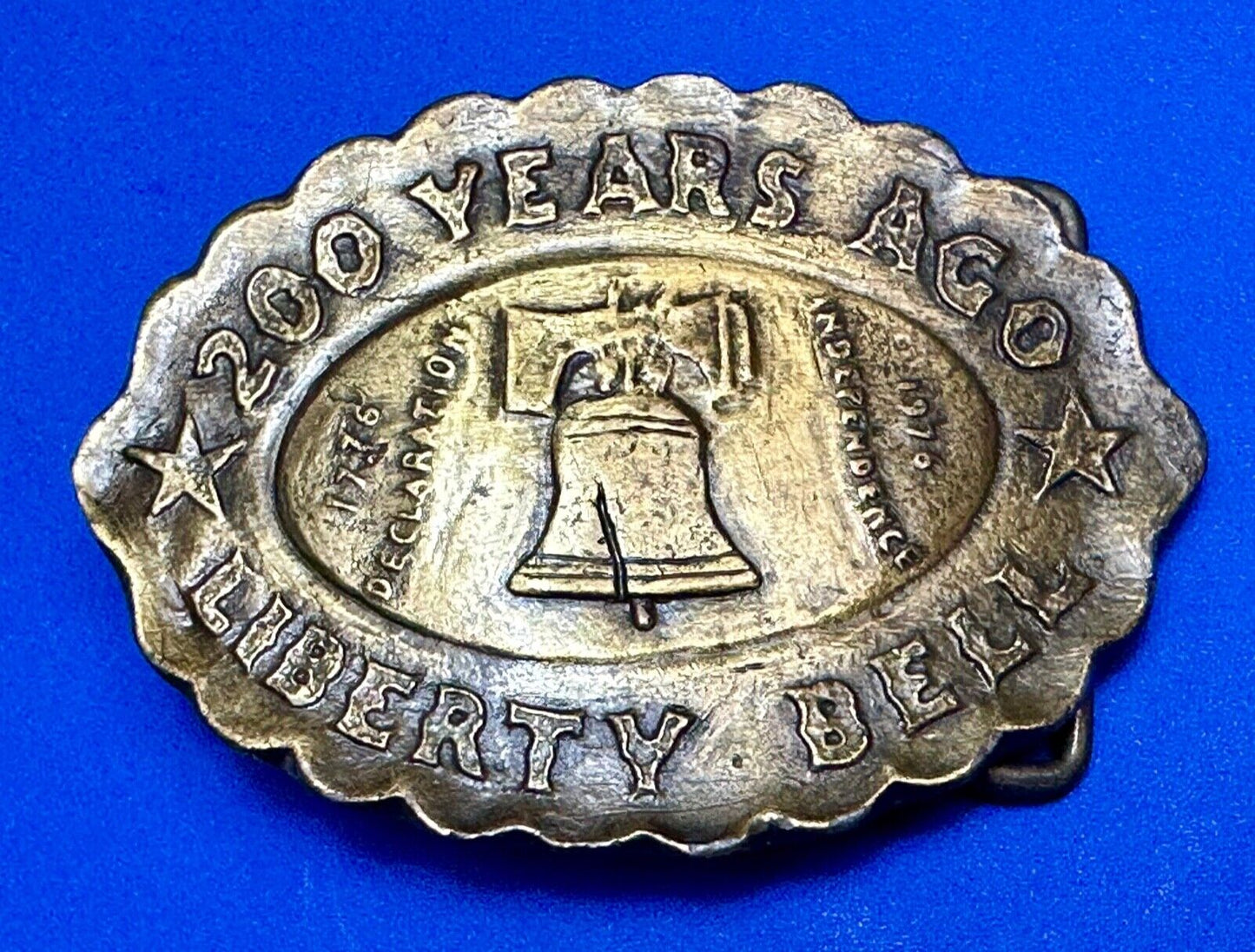 200 years ago Liberty bell commemorative patriotic belt buckle