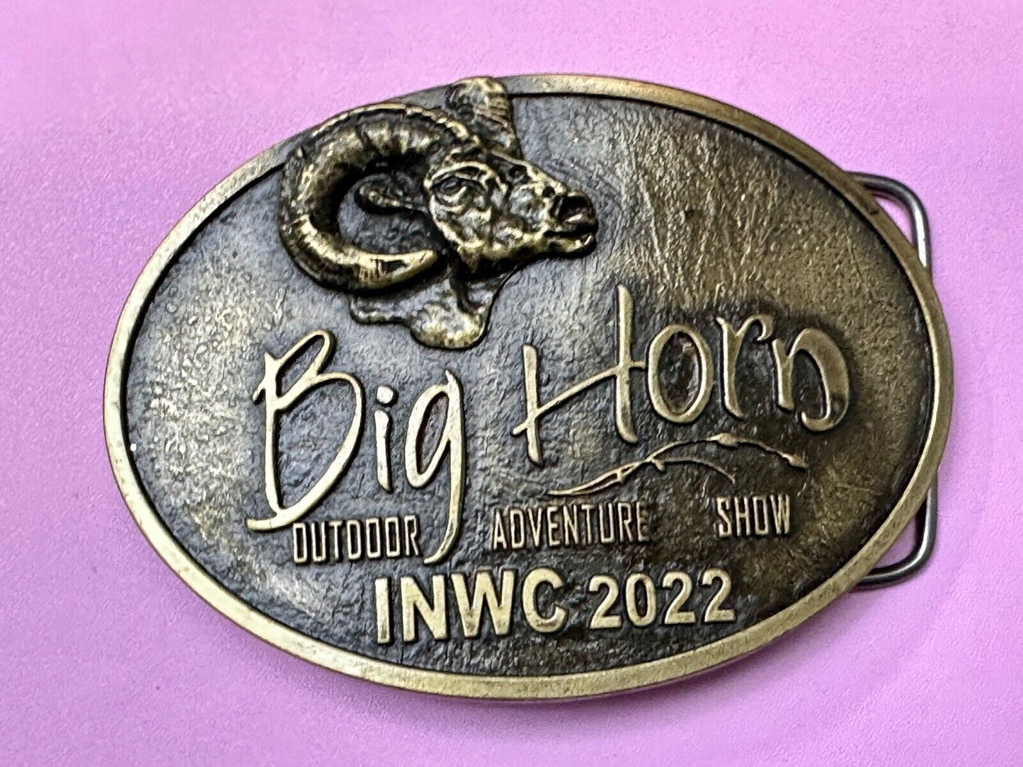 BIG HORN SHOW 2022 Outdoor Adventure Inland N.W. INWC Spokane WA Belt Buckle