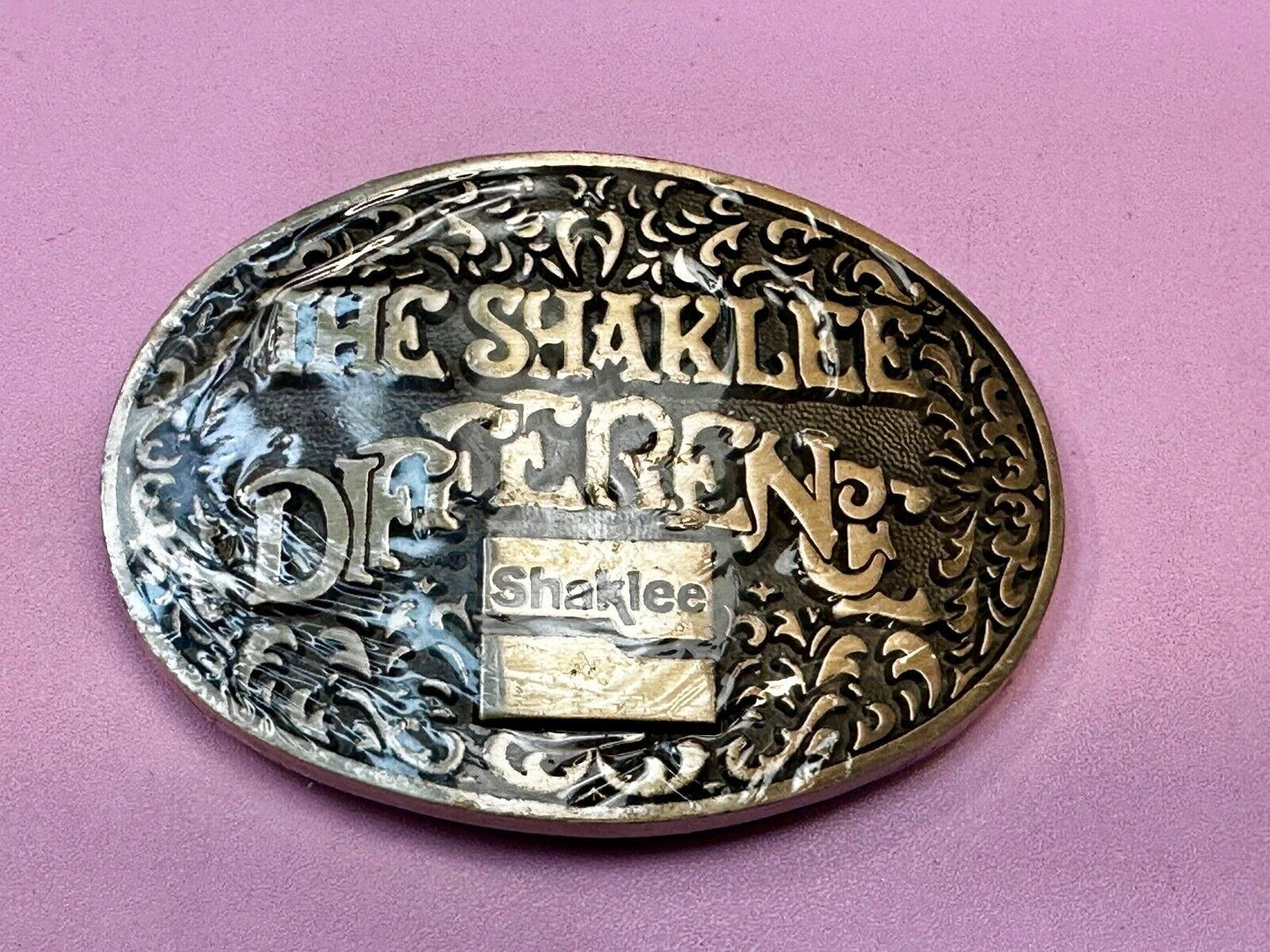 The Shaklee Difference Vintage Award Division Medals Solid Brass NOS Belt Buckle