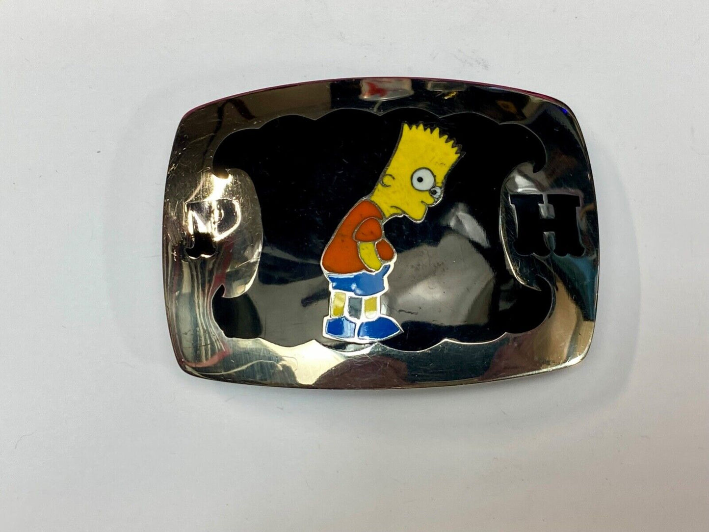 Bart Simpson ULTIMATE Simpsons fan gift! PH Western belt buckle AMAZING QUALITY