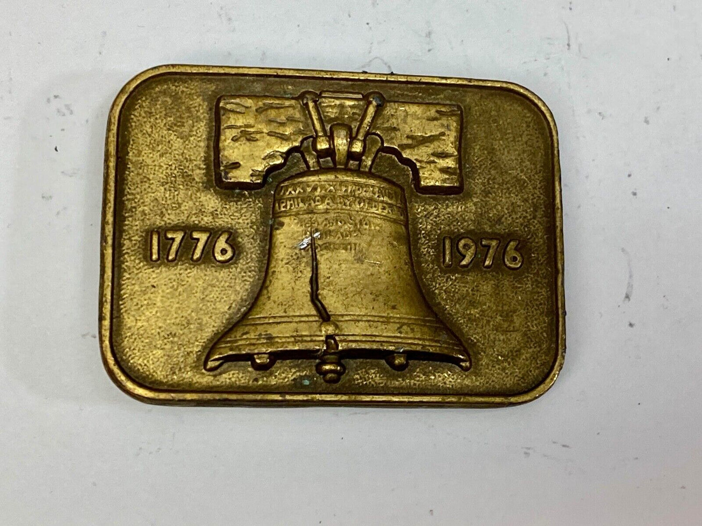 Bicentennial Liberty Bell 1776 American Belt Buckle - Hencel 1976 Mount View Ca