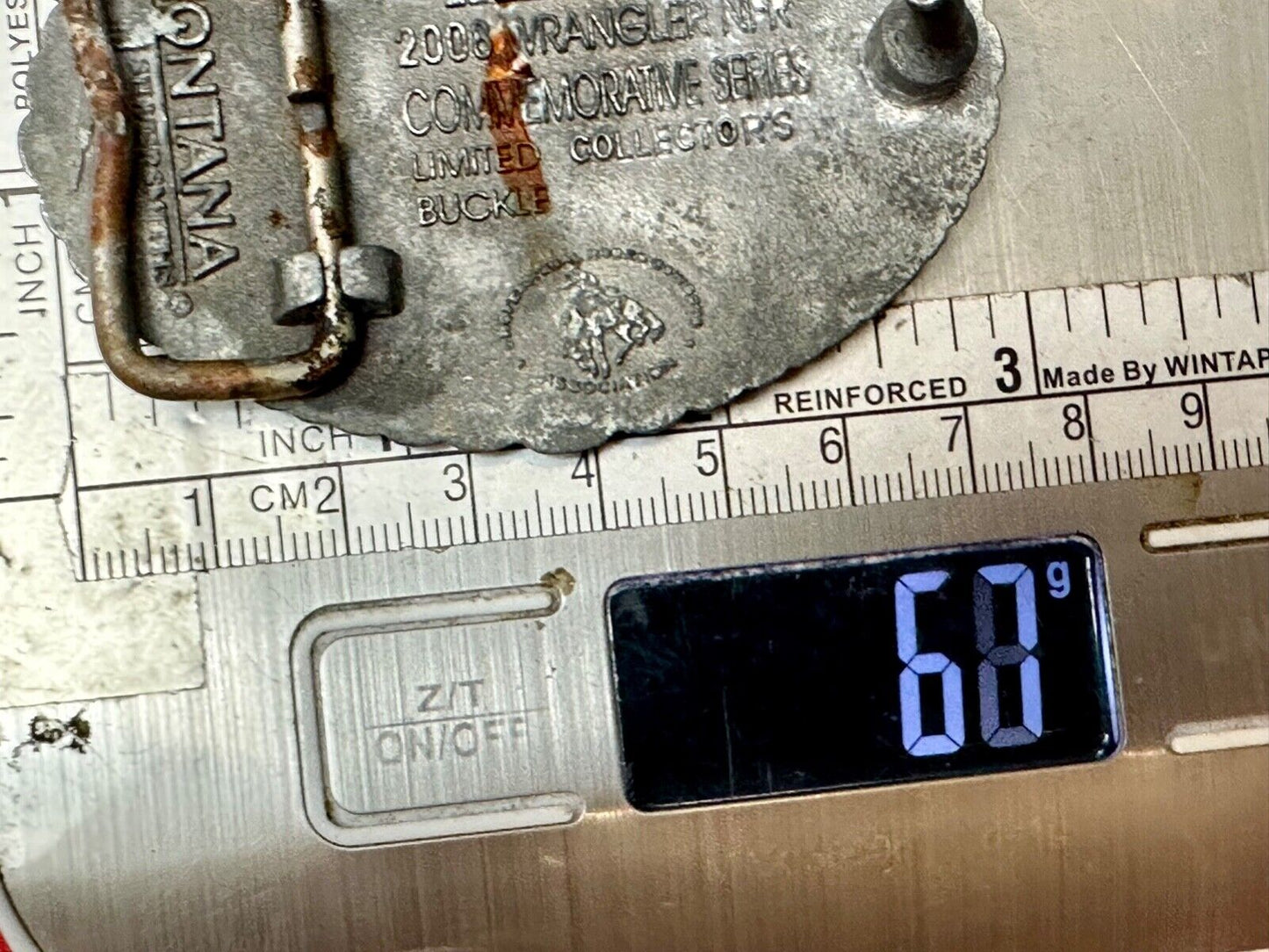 2008 Youth Size NFR Montana Silversmiths Wrangler 50th anniversary belt buckle