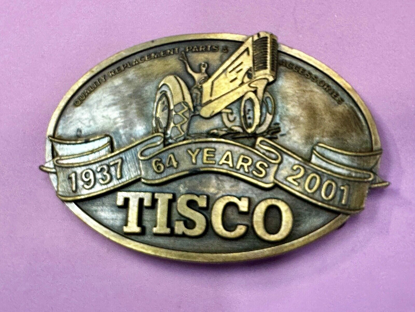 TISCO Tractor Implement Supply Replacement Parts 64 years, 2001 Belt Buckle