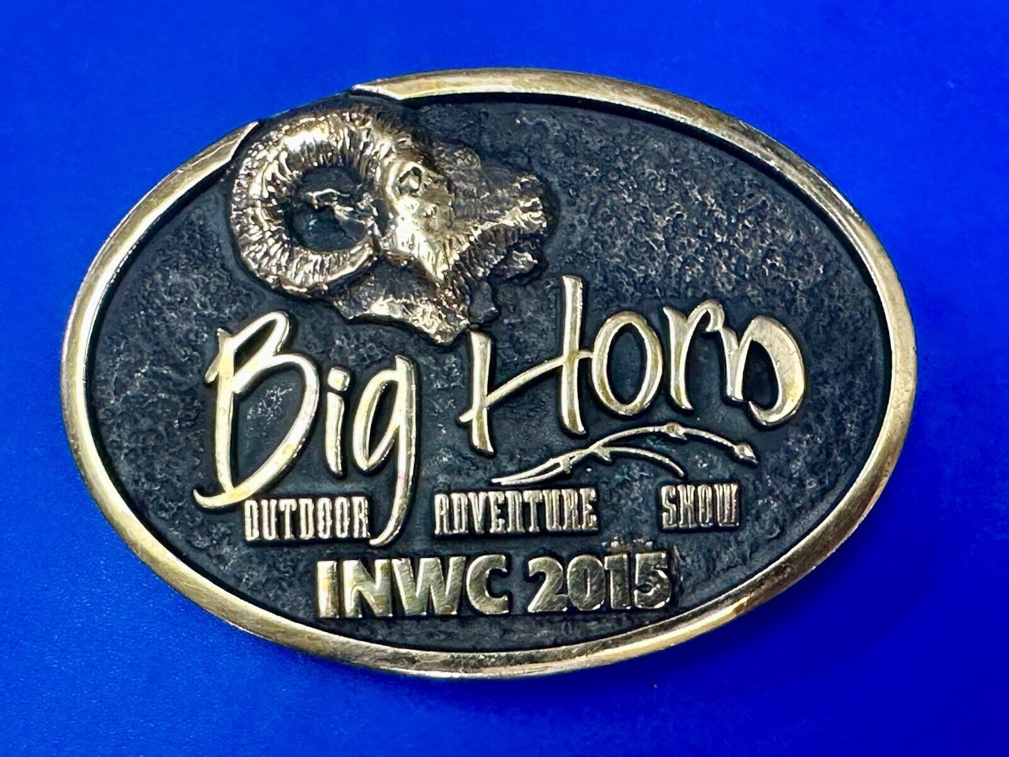 Big Horn Outdoor Adventure Show INWC 2015 Anacortes solid brass belt buckle