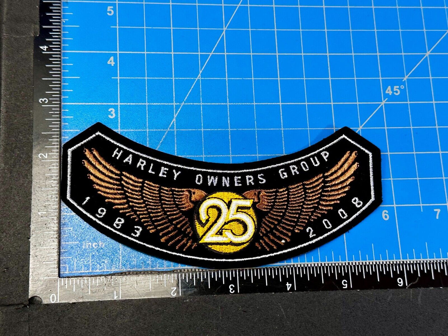 25 Years 2008 Harley Davidson Owners Group Motorcycles Jacket Vest Patch