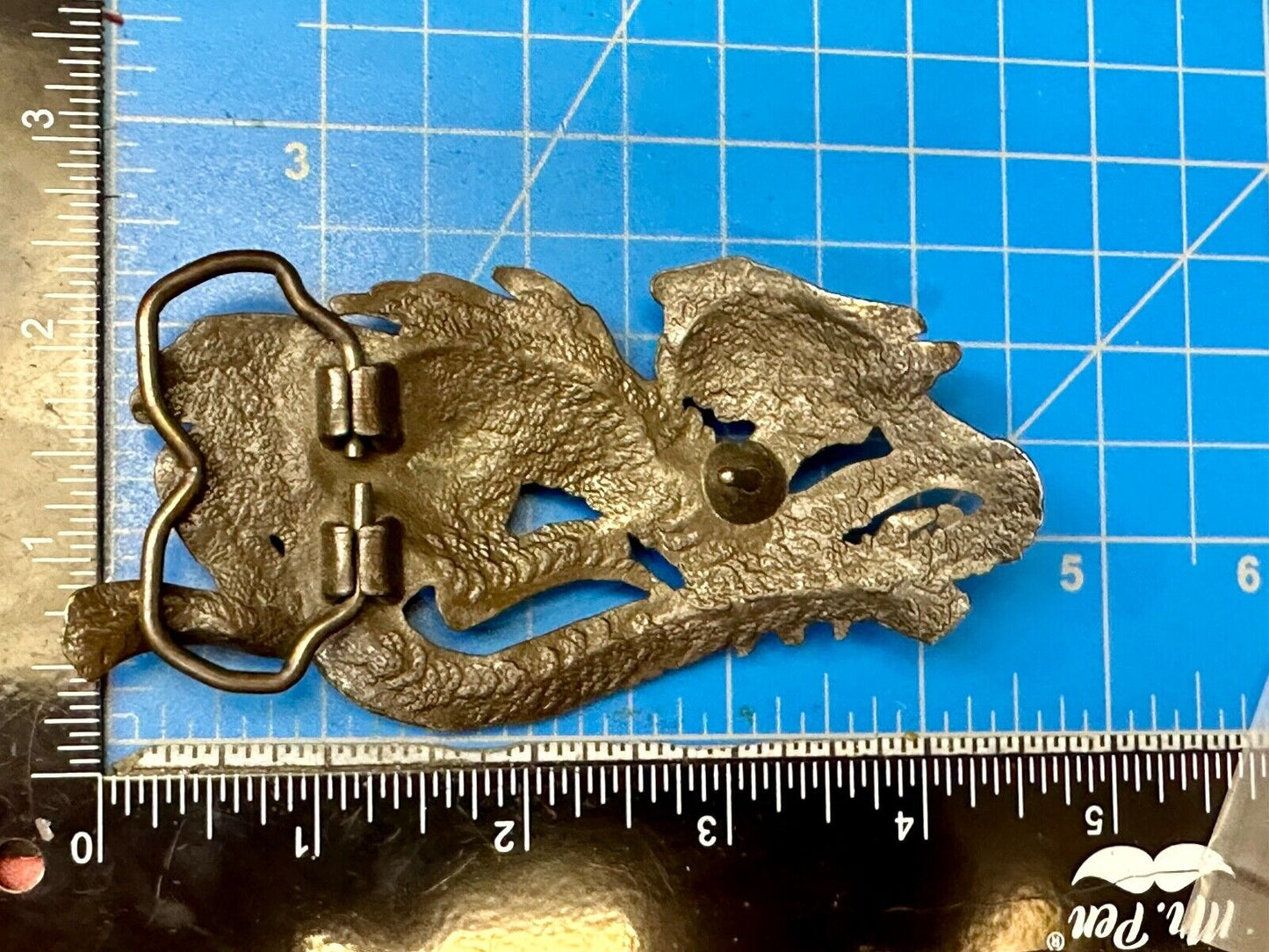 Vintage Chinese Dragon Vintage artisan? Large Oversized Belt Buckle