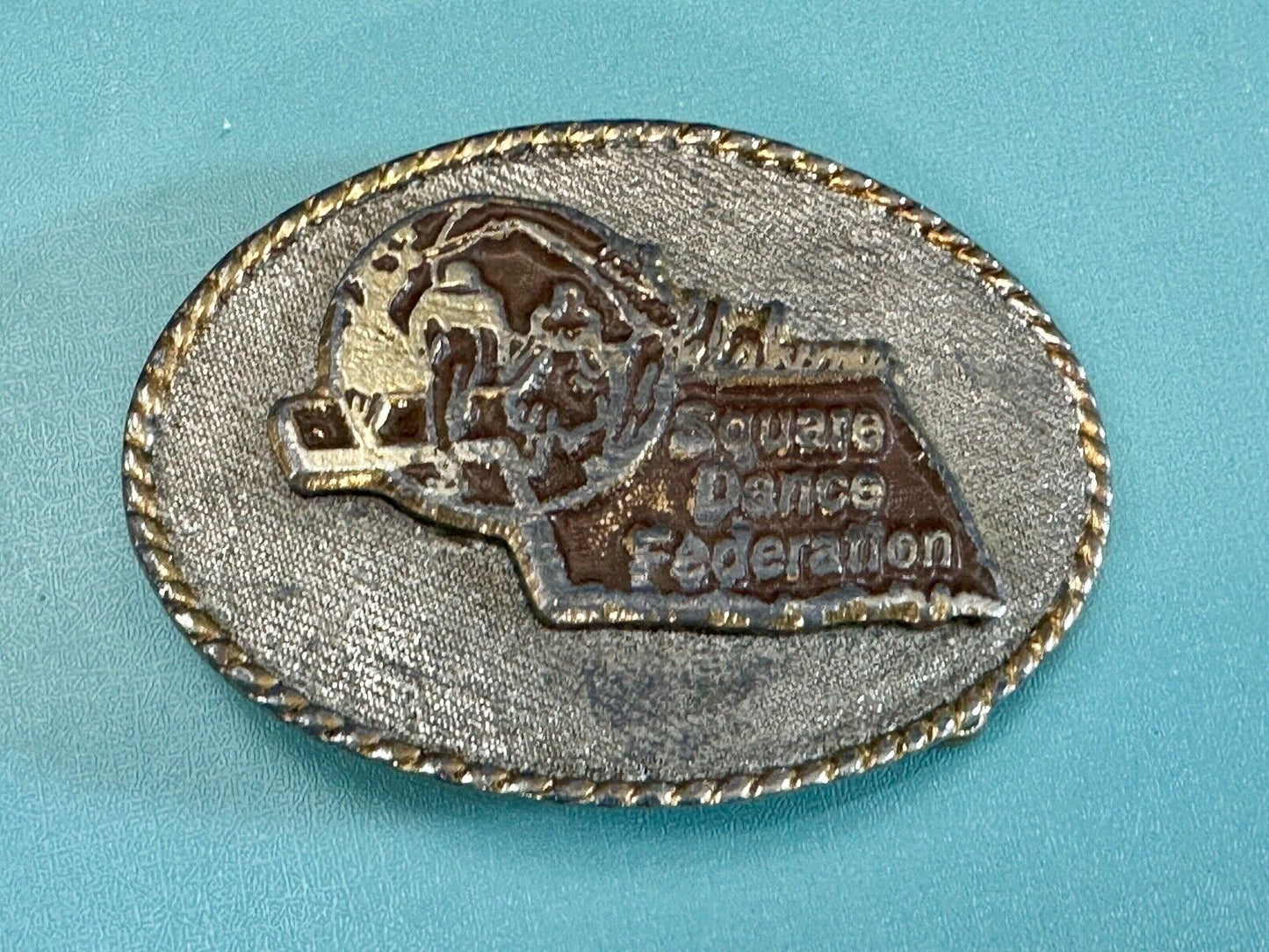Vintage Alabama Square Dance federation belt buckle to restore