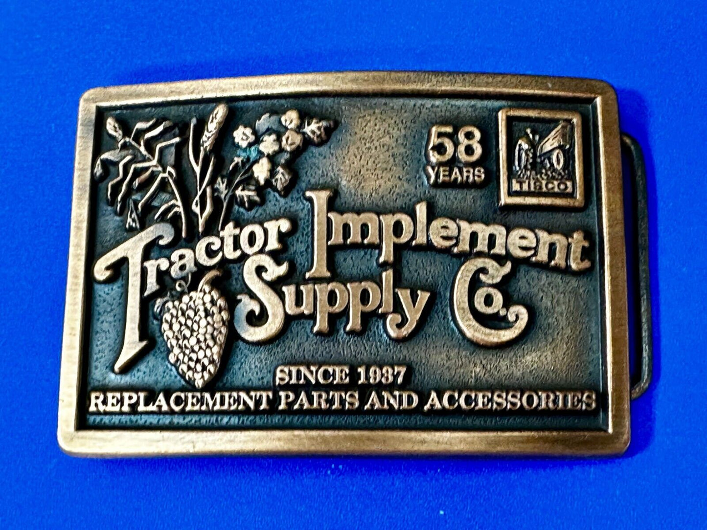 TISCO 58 Years Tractor Implement Supply Co. Since 1937 Belt Buckle by Spec-Cast