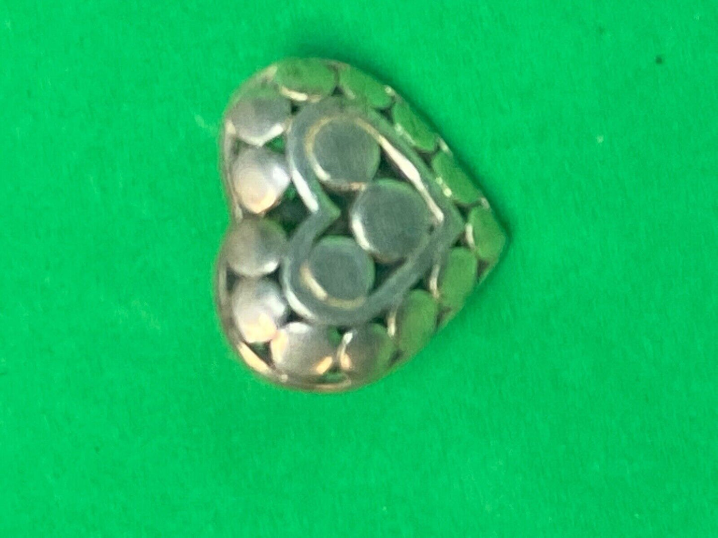 Adorable Heart Silver 925 Vintage See Thought Skeleton Southwestern Brooch