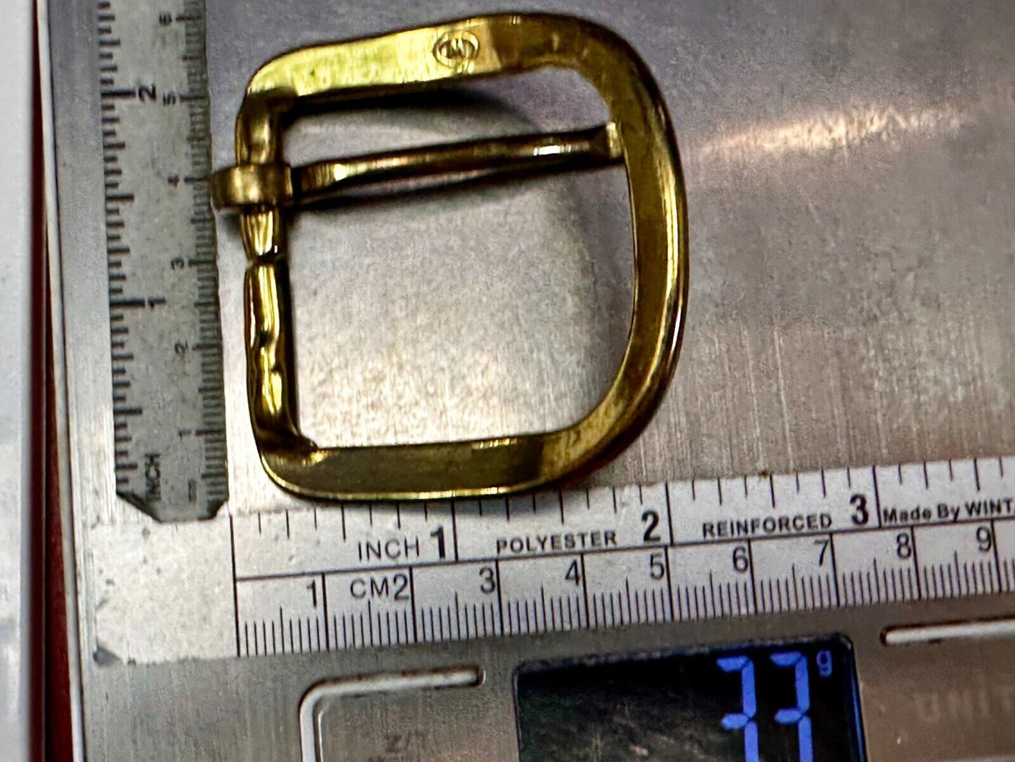 Vintage Brass Tone Replacement Belt Buckle Marked W