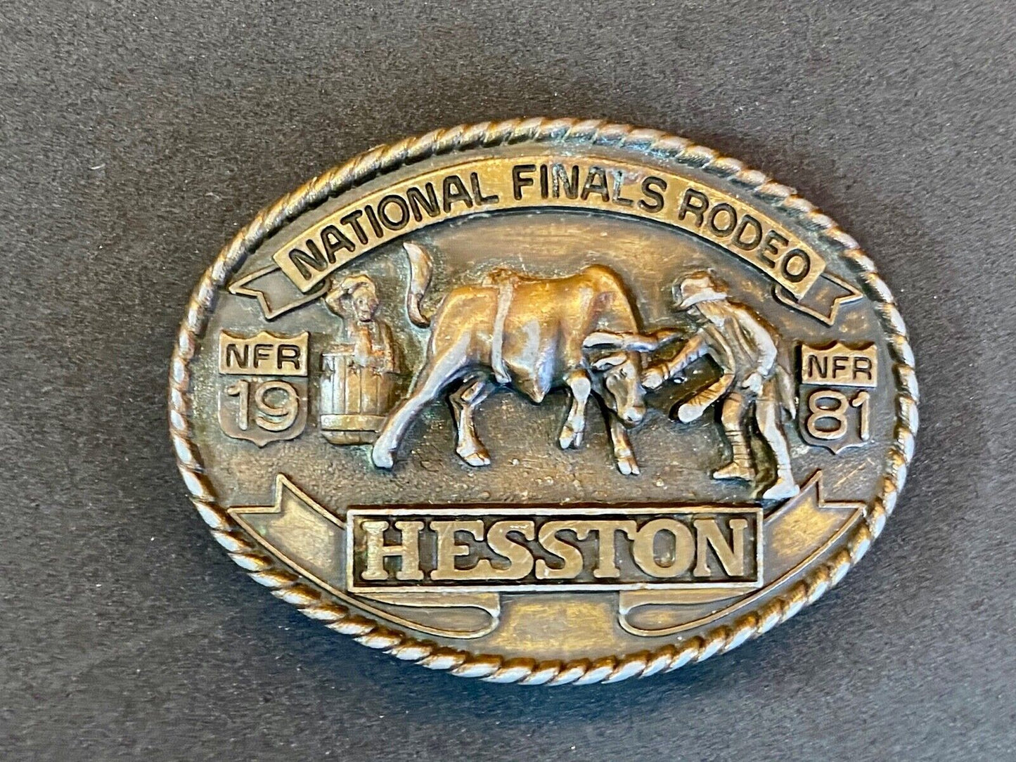 1991 Seventh Edition Adult Hesston Nfr Belt Buckle National Finals Rodeo
