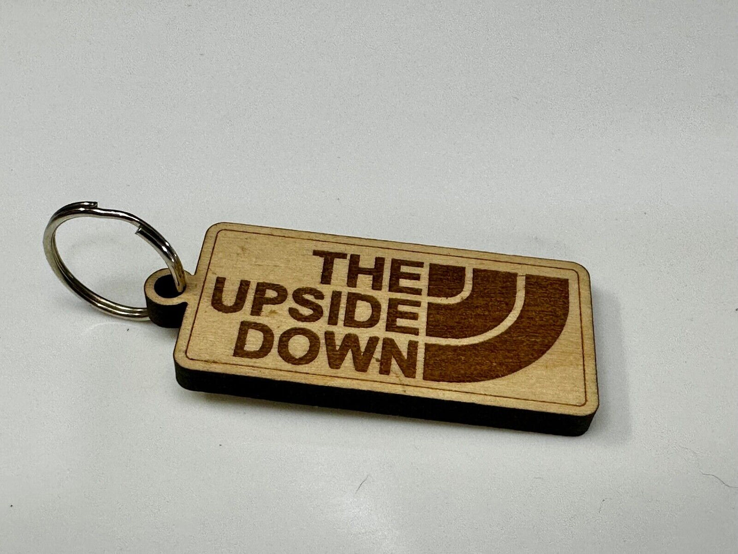 The Upside Down Promo Wood Keychain - Key Ring Chain