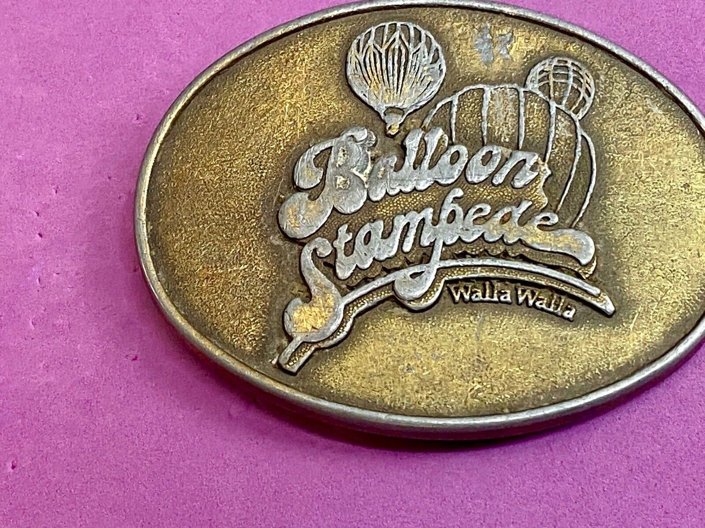 balloon stampede - Walla Walla Washington belt buckle