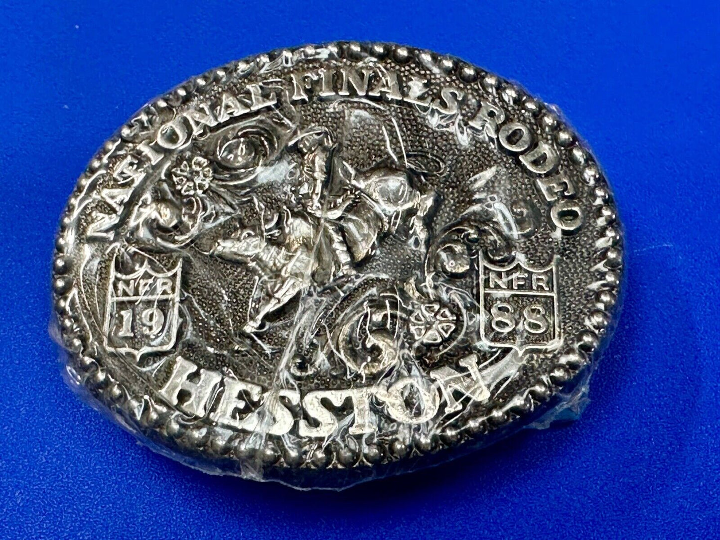 1988 Hesston National Finals Rodeo NFR Youth Size NOS Belt Buckle