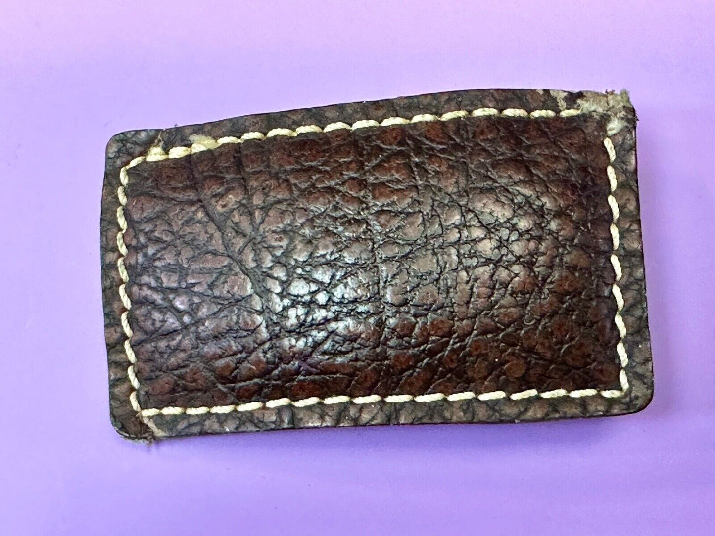 vintage brown leather belt buckle to restore