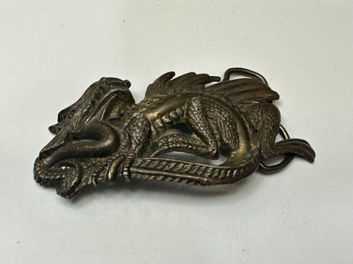 Vintage Chinese Dragon Vintage artisan? Large Oversized Belt Buckle