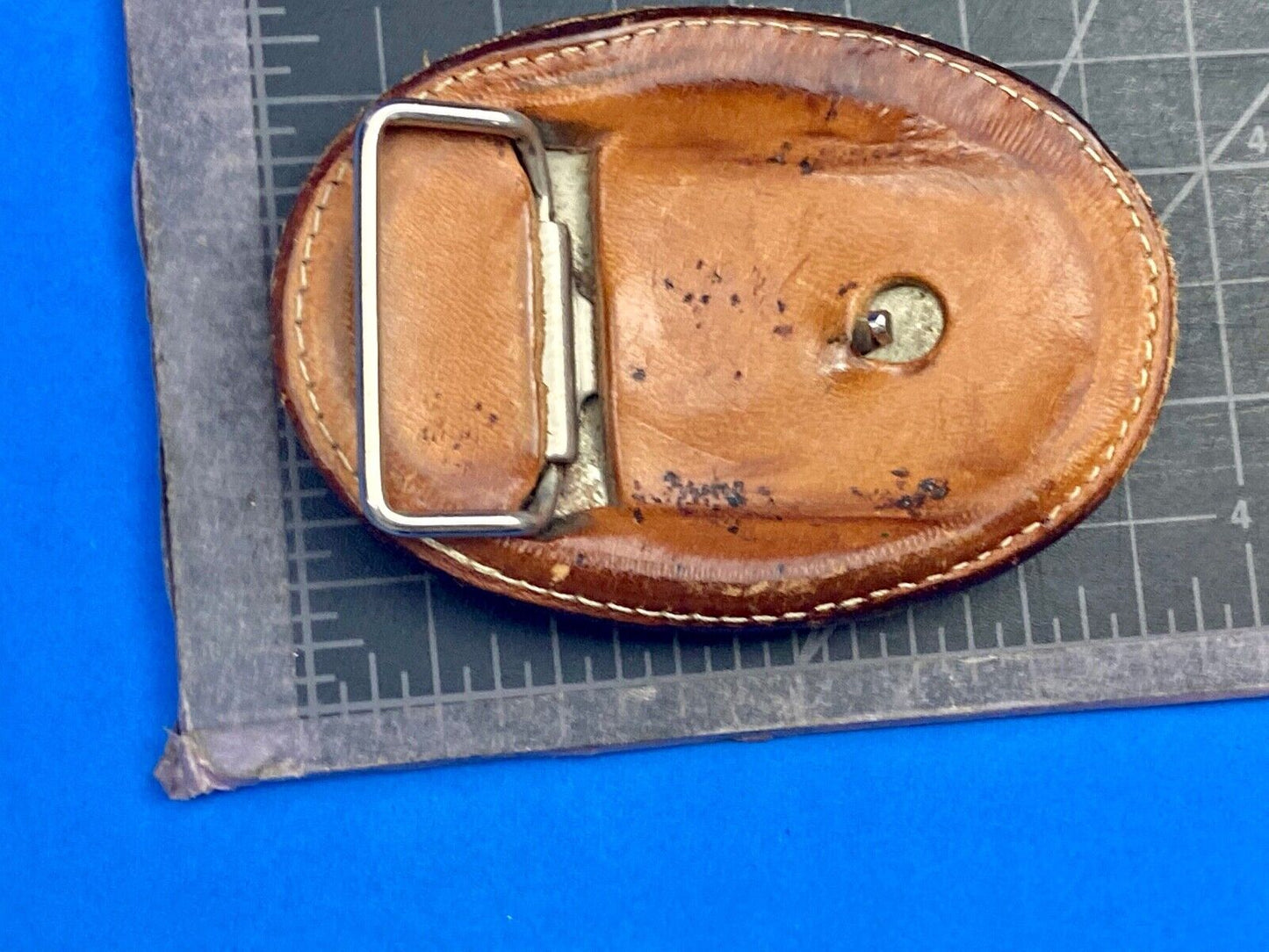 Vintage 1985 BSA National Scout Jamboree Boy Scouts leather belt buckle
