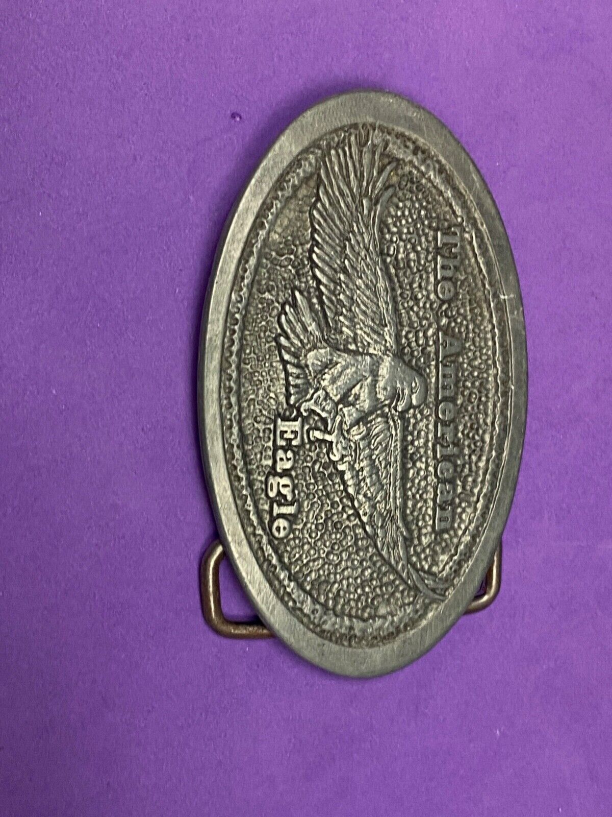 The American Eagle - Patriotic Symbol oval belt buckle by DIX leather goods
