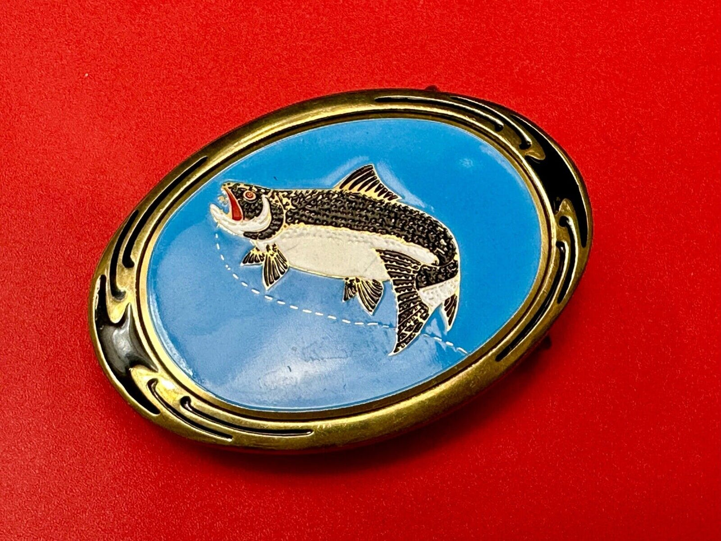Beautiful Fly fishing - Solid brass 1988 F 09 belt buckle Fishermans gift!