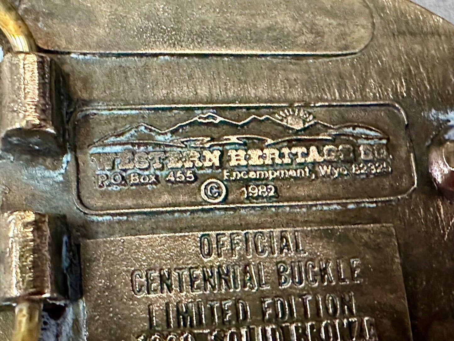 1982 Pocatello Idaho Train Centennial Solid Bronze Western Heritage Belt Buckle