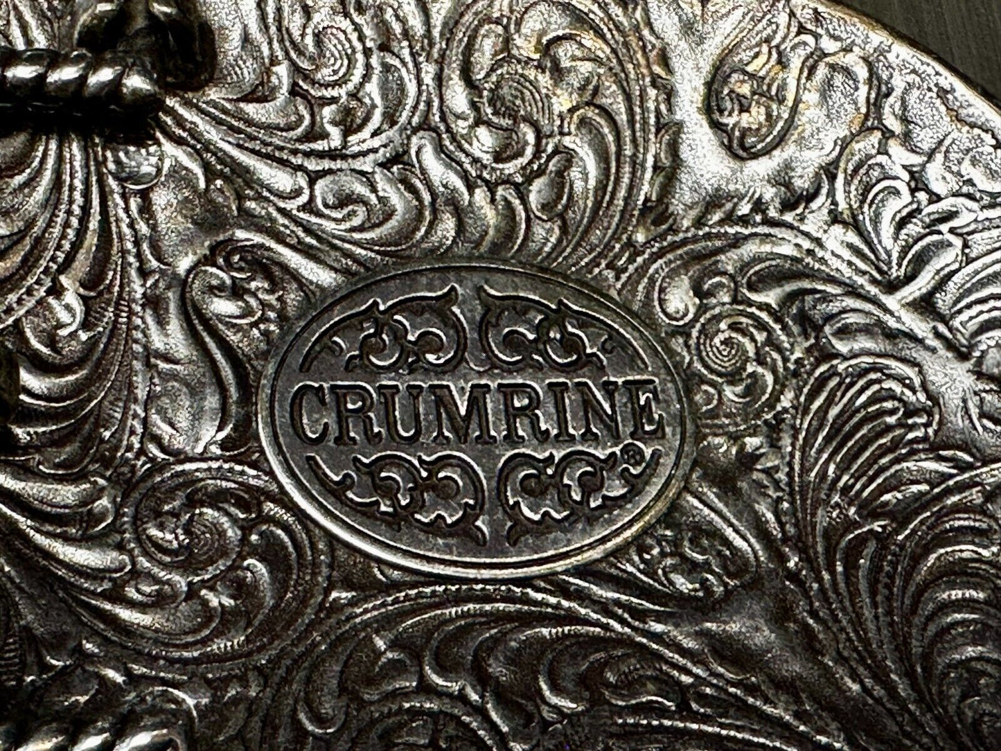 Abstract Rodeo Bull Cow Steer Ornate Two Tone Western Belt Buckle by Crumrine