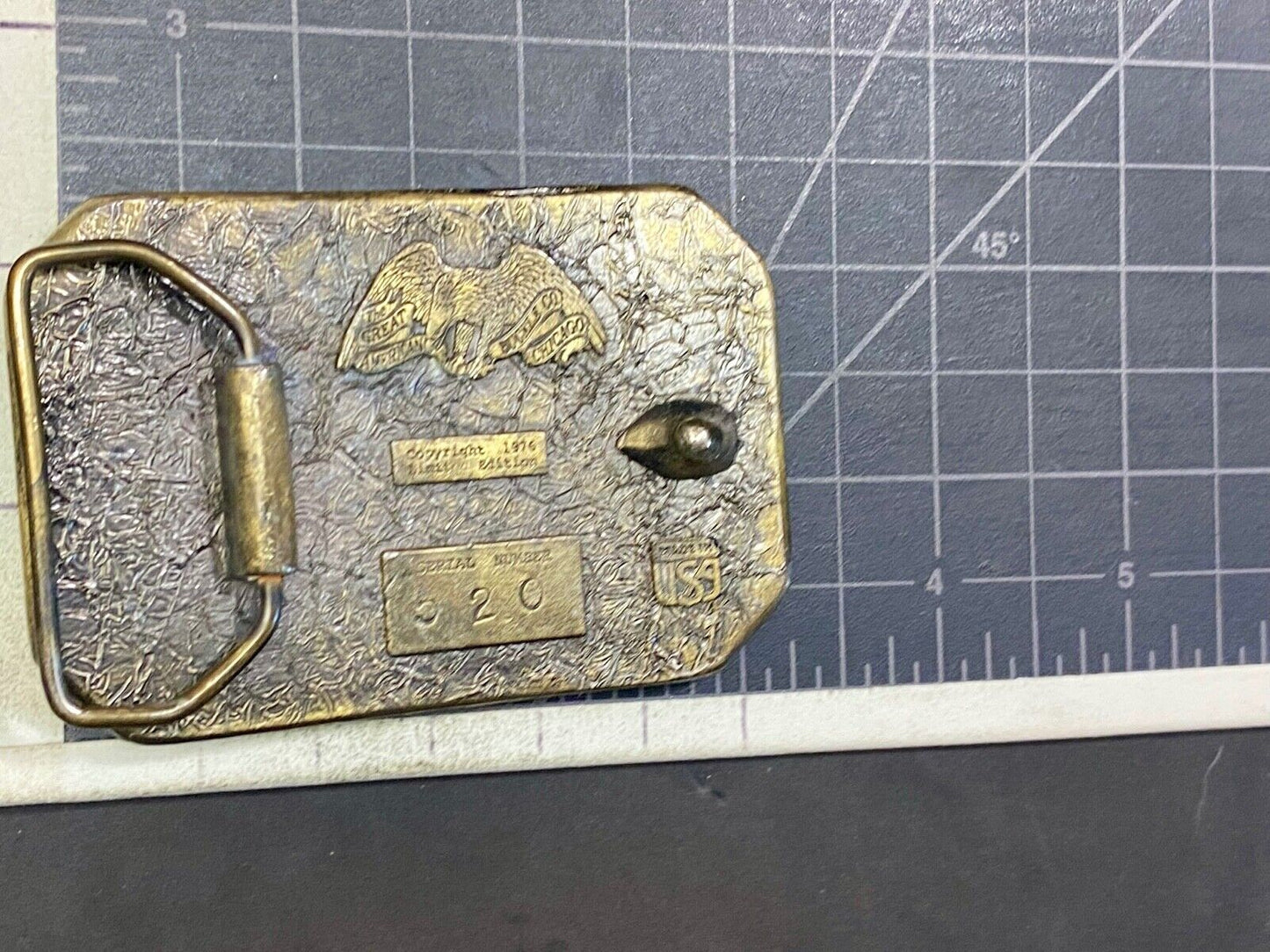 Vintage 1976 Deer With Doe In Nature - By The Great American Belt Buckle Co