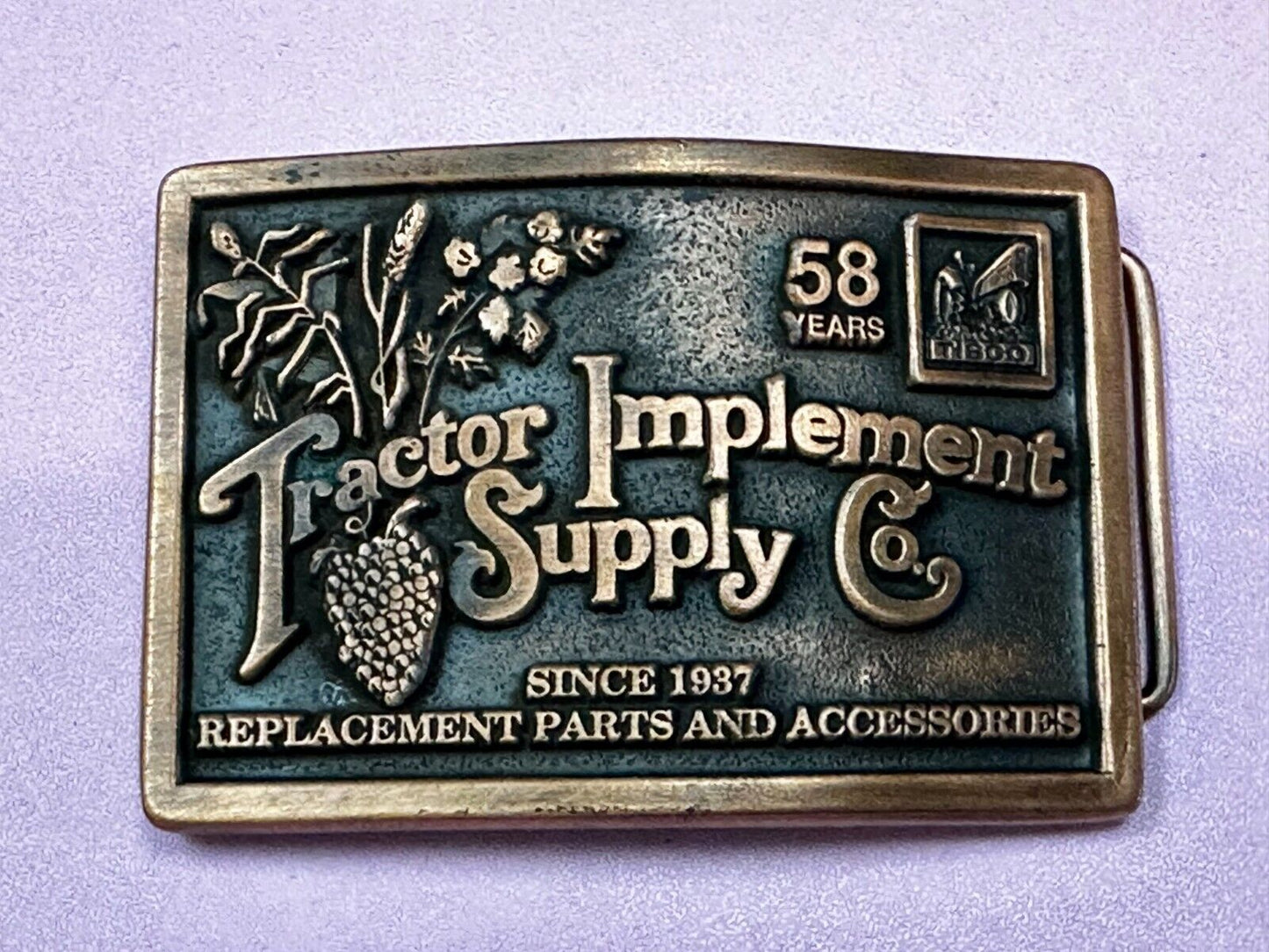 58 Years TISCO Tractor Implement Supply company NOS Belt Buckle by Speccast