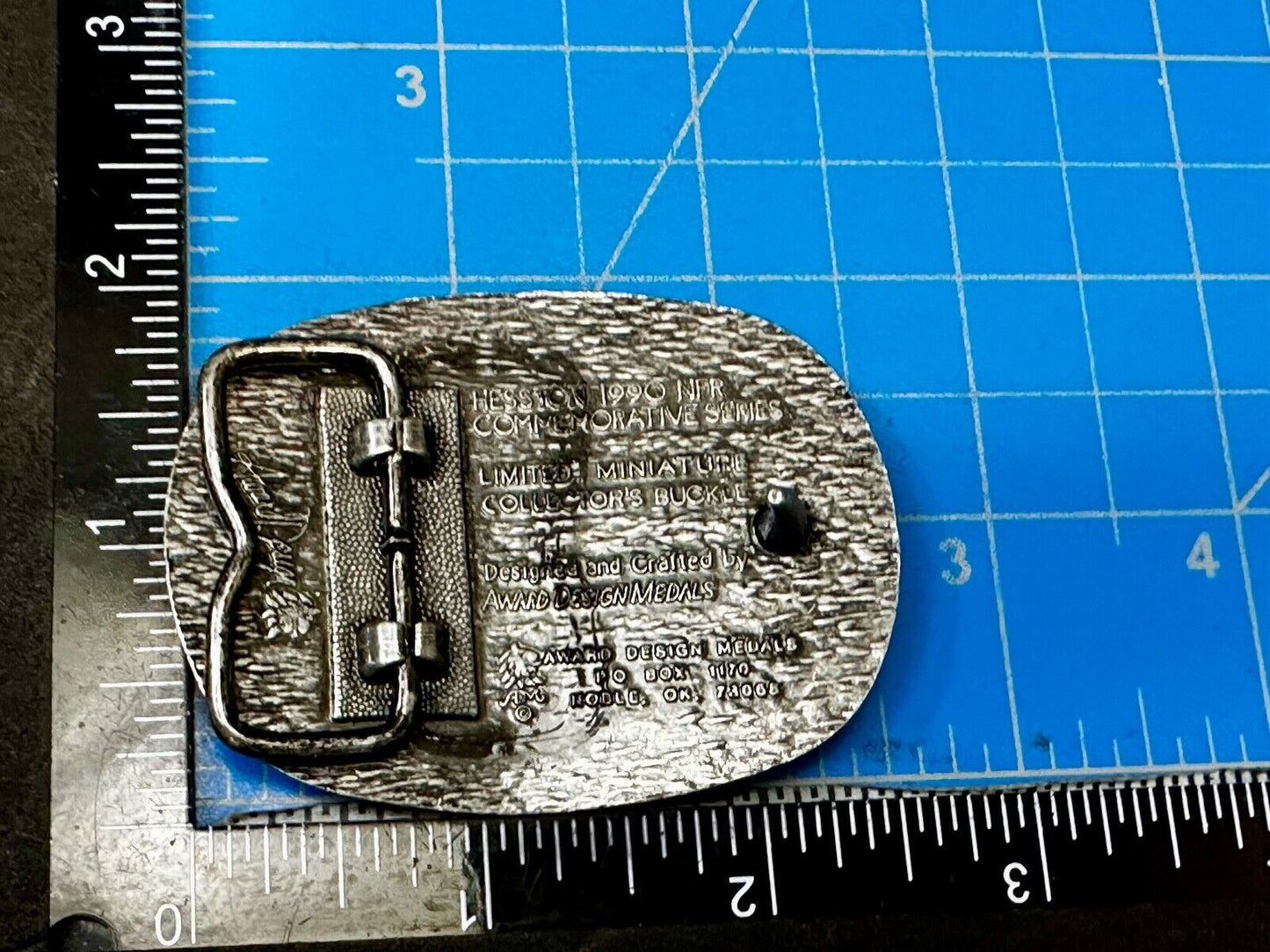 1990 NFR National Finals Rodeo NOS Youth Size ADM Commemorative Belt Buckle