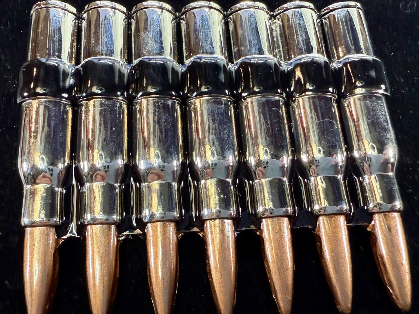Ammo Bullets Clip MOS Figural Seven Shots Gun Collectors Heavy Large Belt Buckle